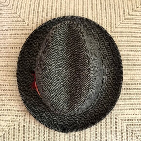 DOBBS Fifth Avenue Grey Tweed Fedora Hat - Picture 5 of 9